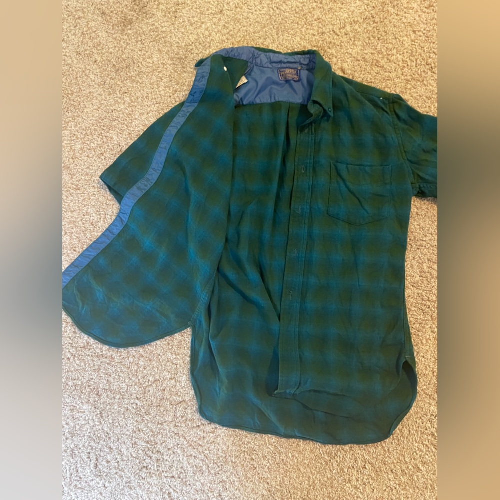 Vintage Wool Pendleton Button Up Short Sleeve Shi… - image 3